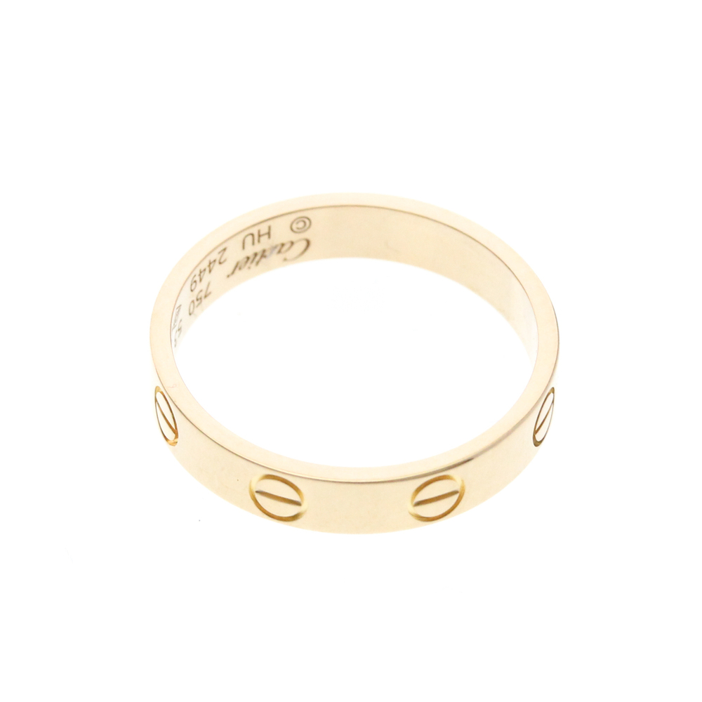 Cartier Mini Love Ring Pink Gold (18K) Fashion No Stone Band Ring Pink Gold - Picture 9 of 9